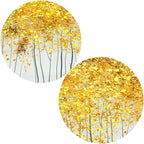 Auspicious Abstract Golden Money Tree Forest Wall Art Fine Art Canvas Print Wide Format Picture For Above The Sofa