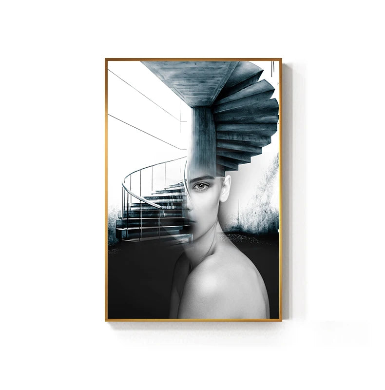 Abstract Fashion Architectural Fashion Wall Art Fine Art Canvas Prints Pictures For Modern Apartment Living Room Home Office Decor