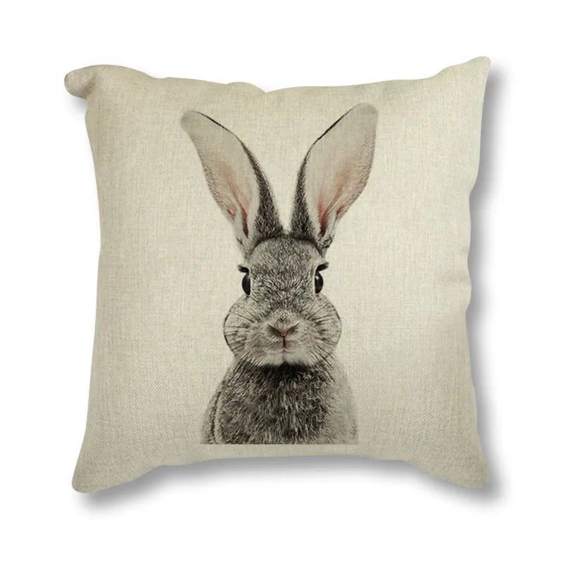 Bunny Tails Cute Nordic Animals Cushion Covers 45x45cm Pillow Covers For Sofa Cushions Simple Home Decor For Bedroom Living Room Throw Cushions