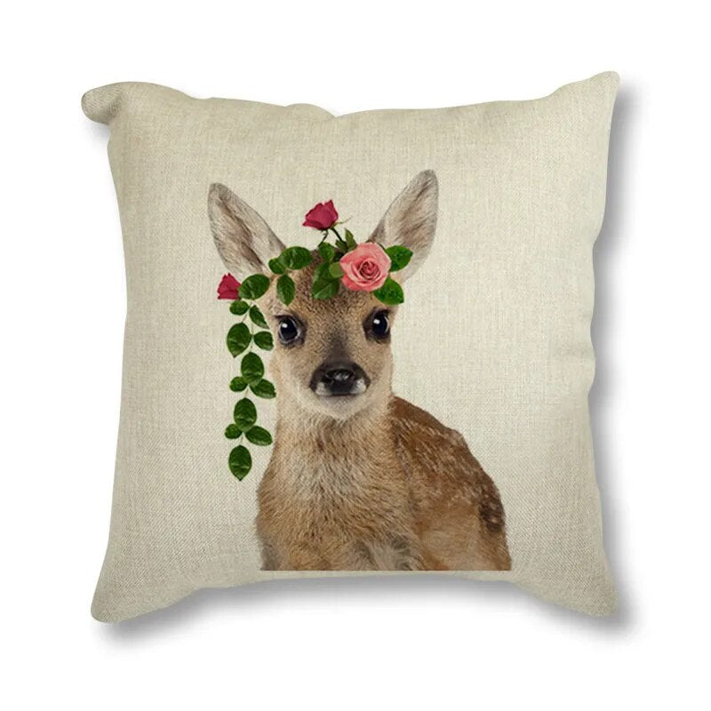 Bunny Tails Cute Nordic Animals Cushion Covers 45x45cm Pillow Covers For Sofa Cushions Simple Home Decor For Bedroom Living Room Throw Cushions