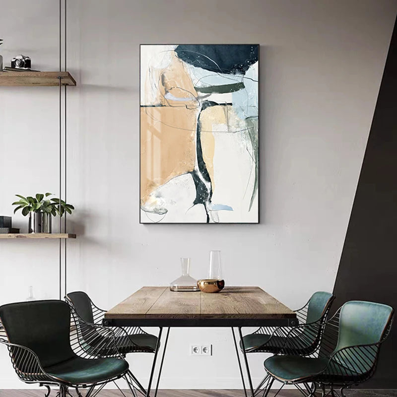 Nordic Geomorphic Color Chaos Abstract Wall Art Fine Art Canvas Prints Pictures For Modern Apartment Living Room Contemporary Home Decor