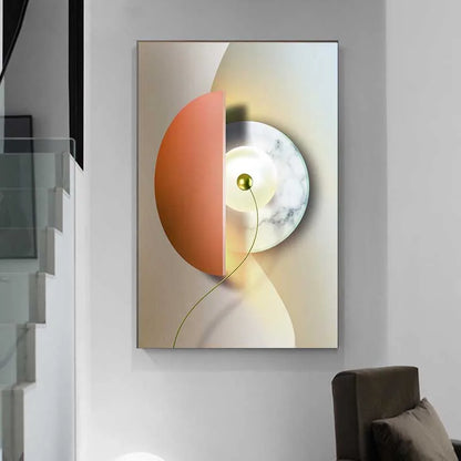 Modern Aesthetics Architectural Abstract Geometric Wall Art Fine Art Canvas Prints Pictures For Luxury Apartment Living Room Home Office Interior Decor