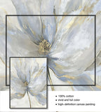 Simple Blue Floral Wall Art Fine Art Canvas Prints Modern Abstract Botanical Pictures For Living Room Bedroom Contemporary Home Decor