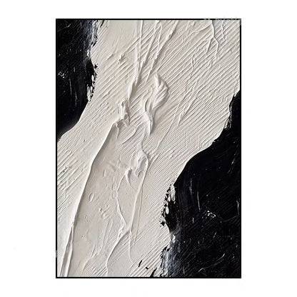 * Hand Painted * Modern Abstract Minimalist White Wall Art Thick 3D Textured Acrylic Painting On Canvas Modern Architectural Art For Contemporary Interiors (Unframed)