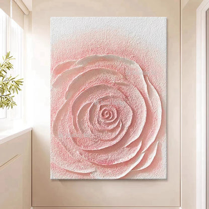 * Hand Painted * Modern Abstract Minimalist White Wall Art Thick 3D Textured Acrylic Painting On Canvas Modern Architectural Art For Contemporary Interiors (Unframed)