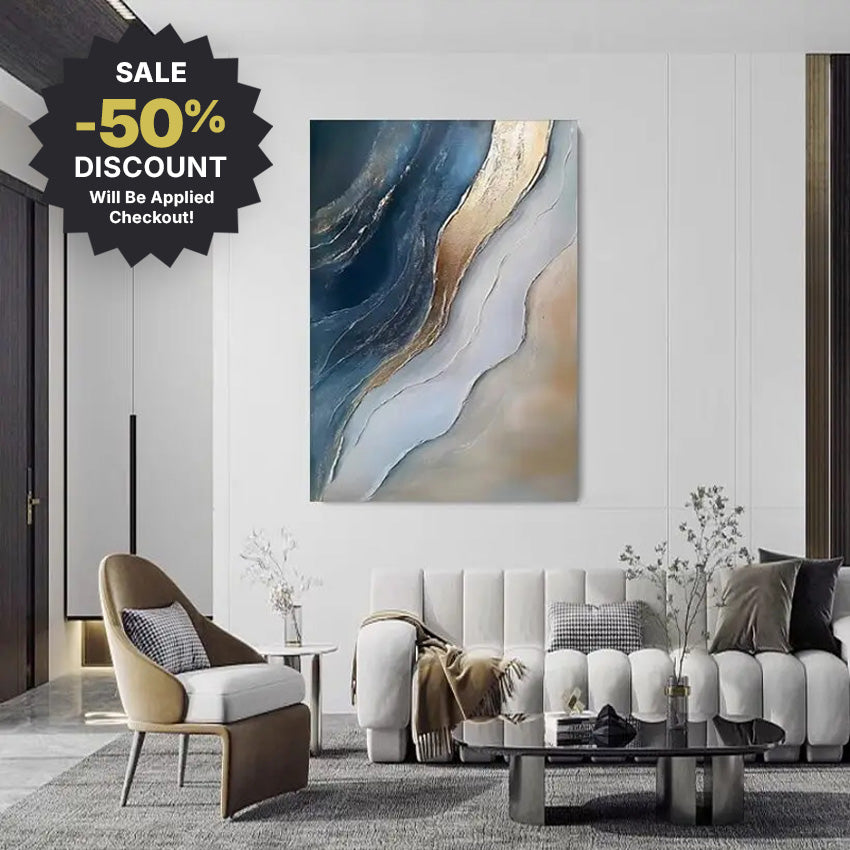 Large Format * Hand Painted * Modern Abstract Oil Painting Neutral Tones Textured Brush Contemporary&nbsp;Art For Living Room Foyer Entryway Art Decor