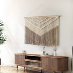 Hand Woven Nordic Macrame Wall Hanging Decoration Jacquard Geometric Modern Aesthetics Design Neutral Colors Centerpiece Textured Wall Decor For Living Room, Bedroom Wall Decor 2025 001