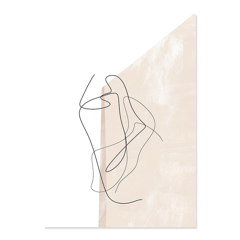 Light White Beige Terracotta Minimalist Abstract Gallery Wall Art Fine Art Canvas Prints Pictures For Modern Living Room Bedroom Art Decor