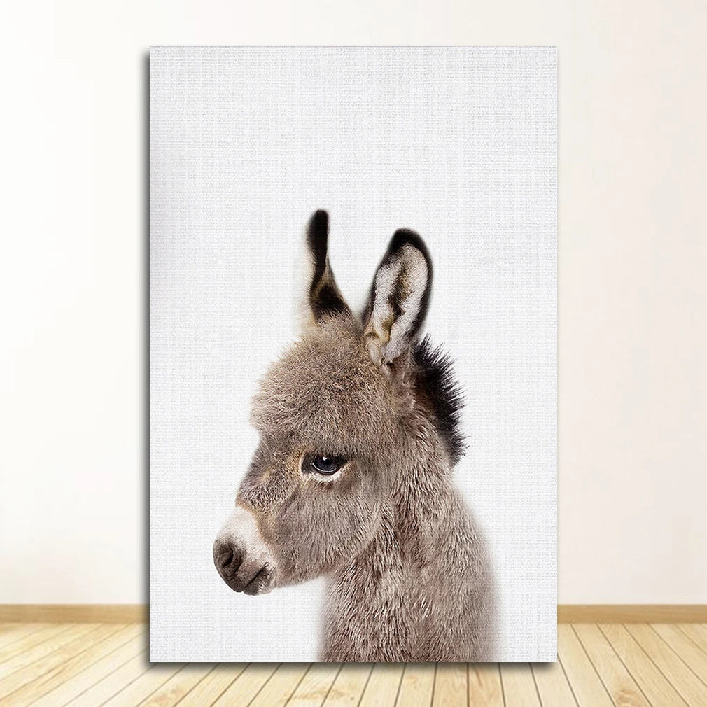 Bear Bunny Elephant Baby Animals Posters Wall Art Fine Art Canvas Prints Cute Pictures For Baby's Room Children's Room Nordic Nursery Art Decor 2025