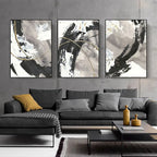 Abstract Shades Of Black Grey Wall Art Fine Art Canvas Prints Modern Nordic Pictures For Living Room Bedroom Scandinavian Home Styling