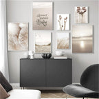 Dandelion Beach Sunset Simple Landscape Wall Art Fine Art Canvas Prints Lifestyle Pictures Of Nature For Living Room Bedroom Decor