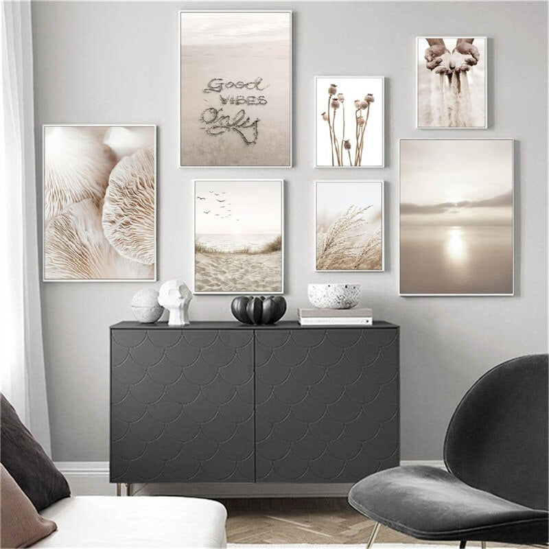 Dandelion Beach Sunset Simple Landscape Wall Art Fine Art Canvas Prints Lifestyle Pictures Of Nature For Living Room Bedroom Decor