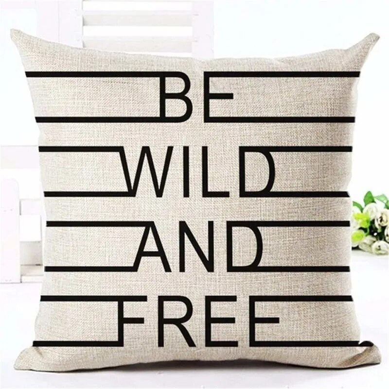 Home Sweet Home Cute Quotes Typographic Linen Cushion Covers for Living Room Sofa Throw Pillow Cases Simple Natural Modern Home Decor