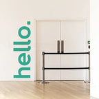 Big Hello Greeting Sign Door Wall Sticker Removable PVC Decal Creative Letters &amp; Text Word Mural For Living Room Bedroom Kid's Room Wall Décor