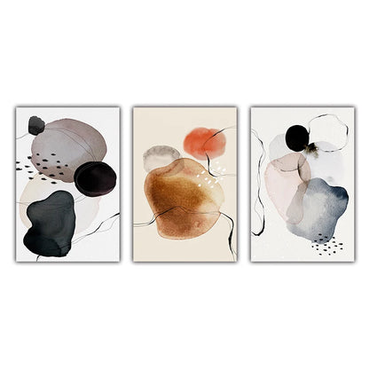 Zen Pebbles Watercolor Wall Art Fine Art Canvas Prints Abstract Minimalist Pictures For Living Room Scandinavian Home Decor