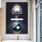 Abstract Futuristic Elements Modern Aesthetics Wall Art Fine Art Canvas Prints Pictures For Modern Loft Apartment Living Room Home Office Interior Decor