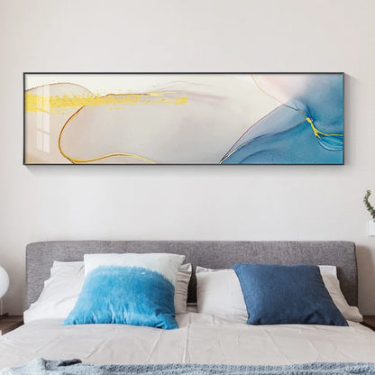 Blue Pink Pastel Color Abstract Wide Format Wall Art Fine Art Canvas Prints Nordic Pictures For Bedroom Above The Bed Art For Above The Sofa
