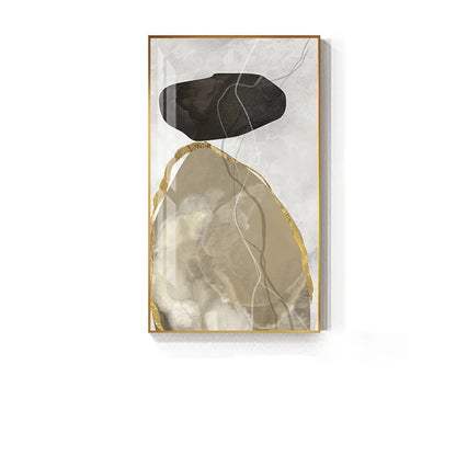 Neutral Colors Abstract Pebble Geomorphic Wall Art Fine Art Canvas Prints Pictures For Living Room Dining Room Hotel Office Scandinavian Style Home Art Decor