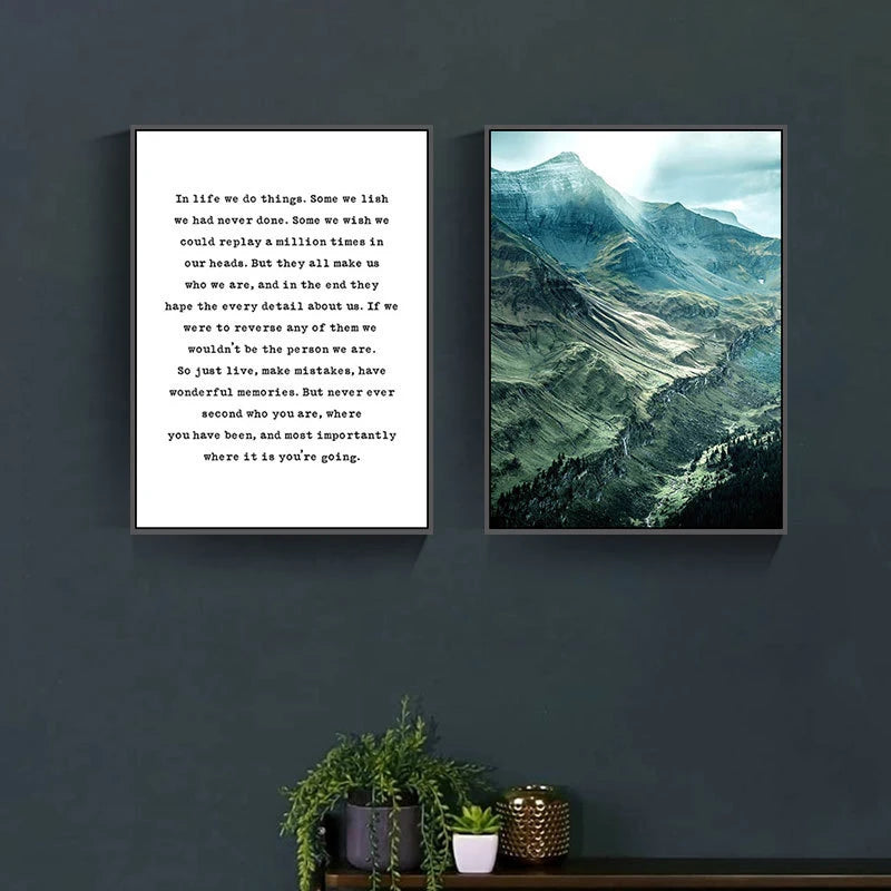 Mountain Lake Wilderness Landscape Wall Art Fine Art Canvas Prints Posters Pictures Of Calm For Living Room Dining Room Decor