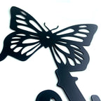 Home Sweet Home Black Metal Wall Art 3D Iron Craft Signage Wall Mounted Typographic Butterfly Wall Decoration For Living Room