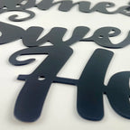 Home Sweet Home Black Metal Wall Art 3D Iron Craft Signage Wall Mounted Typographic Butterfly Wall Decoration For Living Room