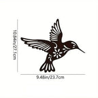 Hummingbird Metal Wall Art 3D Sculptured Iron Craft Wall Decoration For Living Room Dining Room Garden Creative Nordic Home Decor