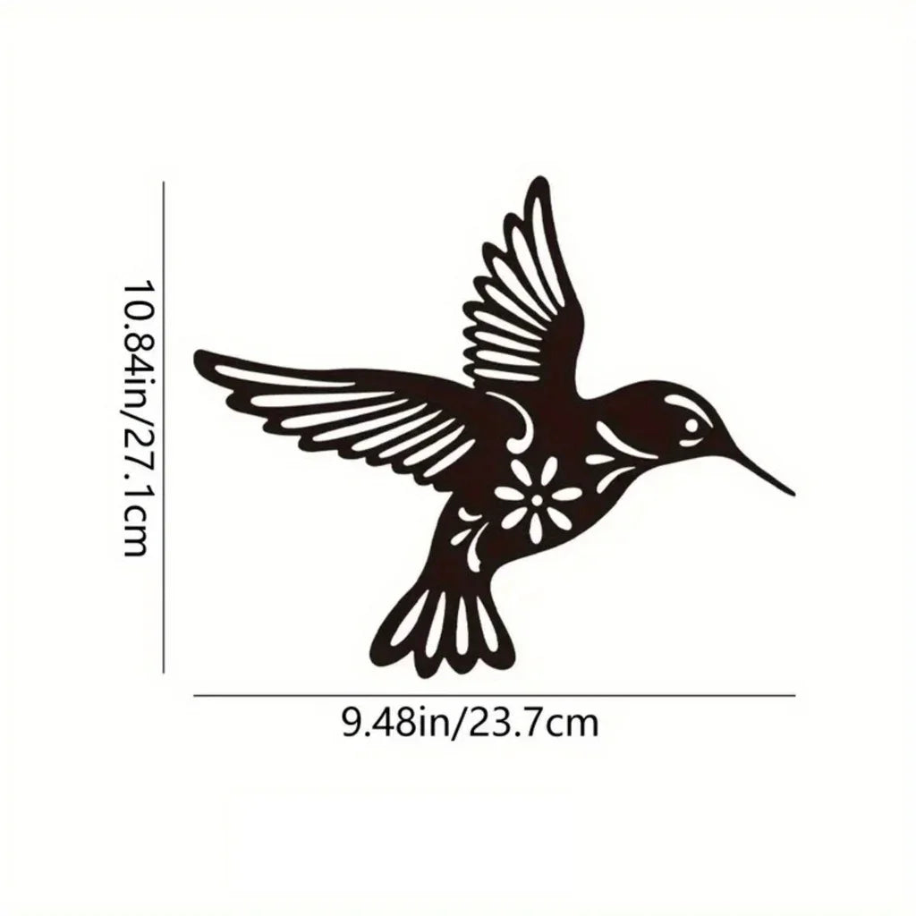 Hummingbird Metal Wall Art 3D Sculptured Iron Craft Wall Decoration For Living Room Dining Room Garden Creative Nordic Home Decor