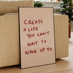 Inspirational Motivational Quote Wall Art Canvas Print - Modern Typographic Poster Picture For Living Room Bedroom Art Decor