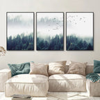Inspirational Mystical Forest Landscape Posters Nordic Nature Canvas Wall Art Prints Paintings For Offices, Salons and Modern Home Decor