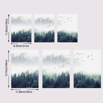 Inspirational Mystical Forest Landscape Posters Nordic Nature Canvas Wall Art Prints Paintings For Offices, Salons and Modern Home Decor