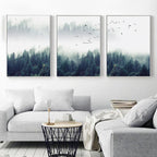 Inspirational Mystical Forest Landscape Posters Nordic Nature Canvas Wall Art Prints Paintings For Offices, Salons and Modern Home Decor