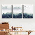 Inspirational Mystical Forest Landscape Posters Nordic Nature Canvas Wall Art Prints Paintings For Offices, Salons and Modern Home Decor