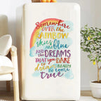 Inspirational Rainbow Dreams Quote Wall Decal – Colorful Peel & Stick PVC Sticker for Fridge, Kids’ Rooms, Classrooms & Creative Spaces