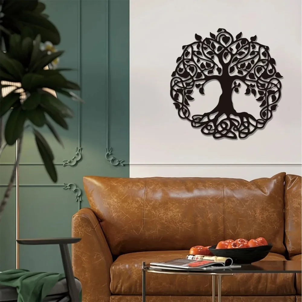 Intricate Tree Of Life Metal Wall Art 3d Iron Crafted Metal Wall Decoration For Living Room Dining Room Creative Nordic Home Decor