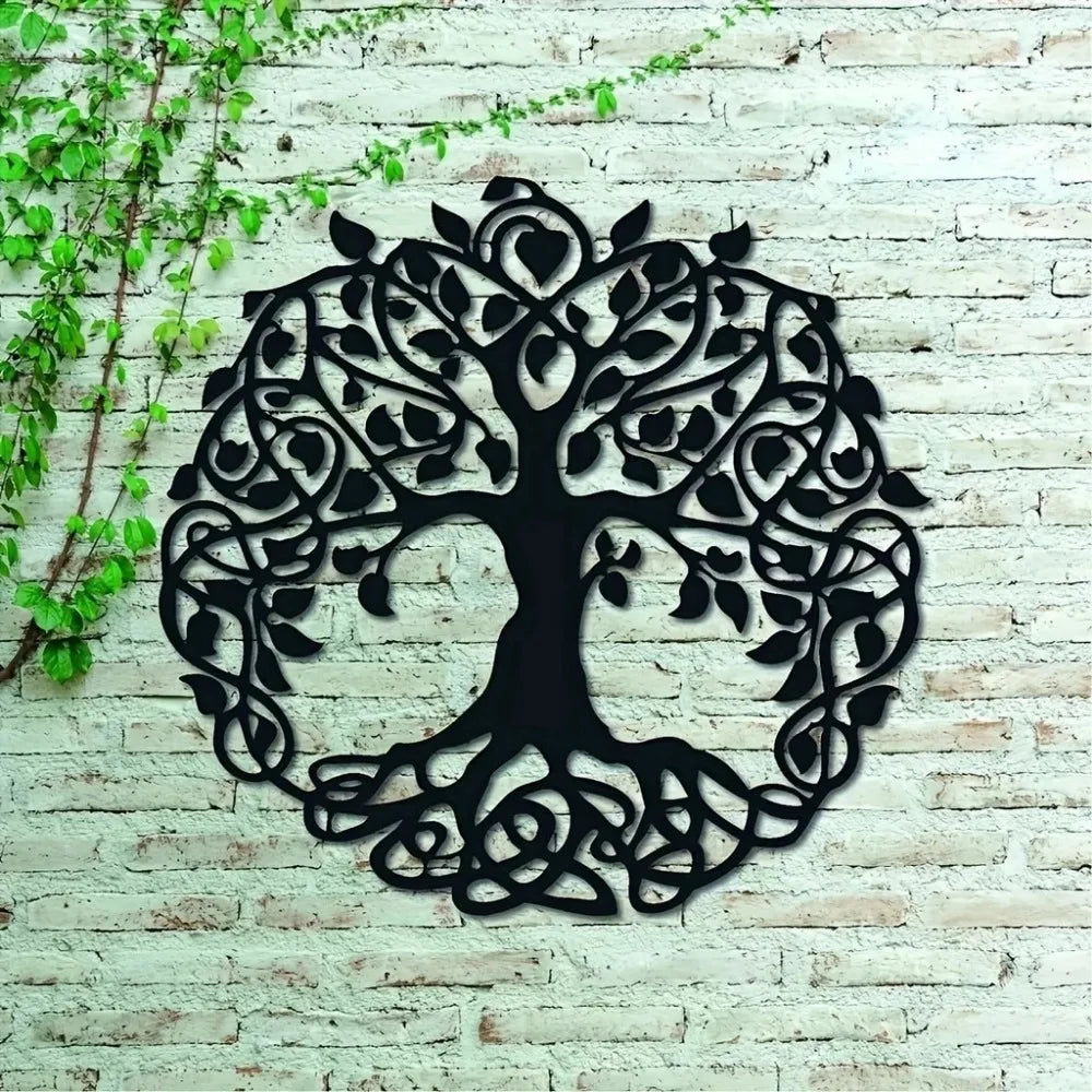 Intricate Tree Of Life Metal Wall Art 3d Iron Crafted Metal Wall Decoration For Living Room Dining Room Creative Nordic Home Decor