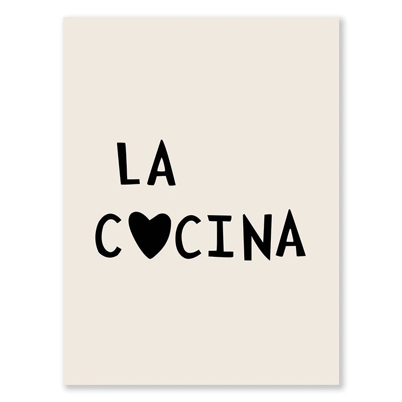 Kitchen Cooking Love Quotes Wall Art Fine Art Canvas Prints Minimalist Modern Typographic Posters Pictures For Kitchen Dining Room Cafe Art Decor 2025 