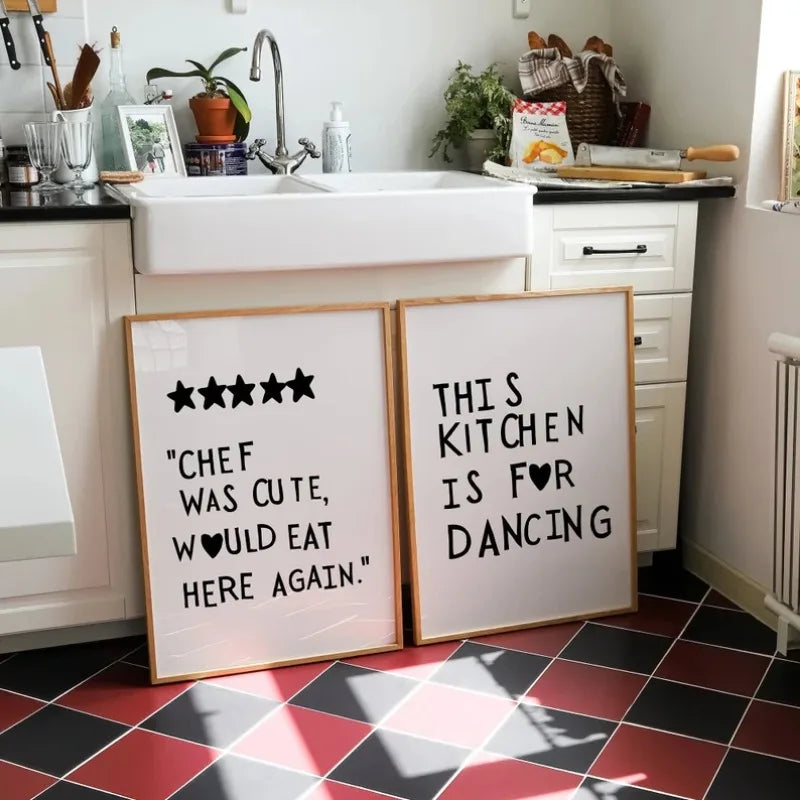 Kitchen Cooking Love Quotes Wall Art Fine Art Canvas Prints Minimalist Modern Typographic Posters Pictures For Kitchen Dining Room Cafe Art Decor 2025 