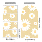 Large Format Daisy Archway Wall Mural – Modern Peel & Stick Vinyl Wall Decal for Kids’ Rooms & Living Spaces, Creative DIY Home Decor Detailing