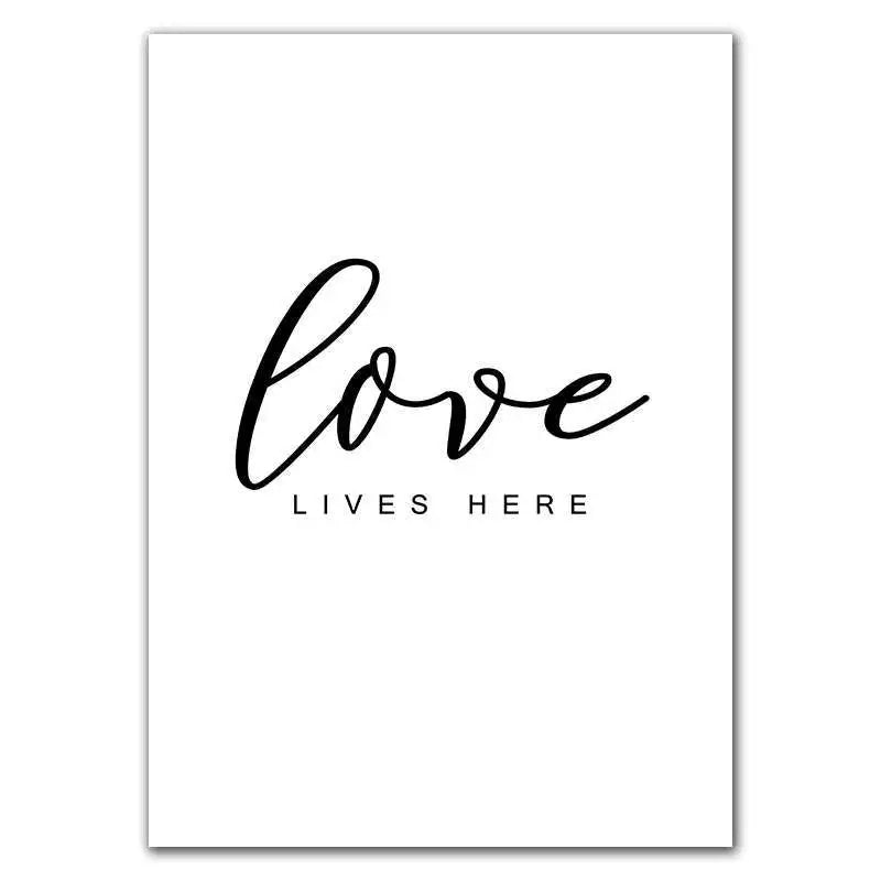 Life Is Beautiful Black & White Minimalist Floral Wall Art Canvas Prints Modern Botanical Gallery Wall Art Inspirational Posters For Simple Living