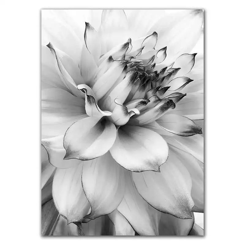 Life Is Beautiful Black & White Minimalist Floral Wall Art Canvas Prints Modern Botanical Gallery Wall Art Inspirational Posters For Simple Living