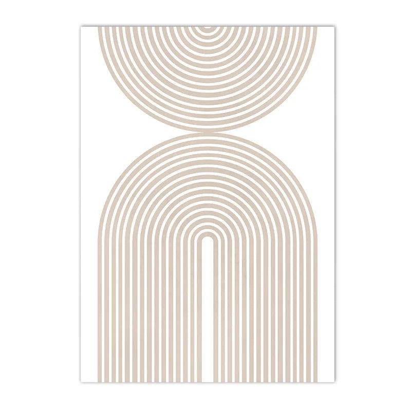 Light Beige Minimalist Abstract Geometric Line Art Wall Art Fine Art Canvas Prints Pictures For Dining Room Bedroom Art For Modern Apartment 2025 00