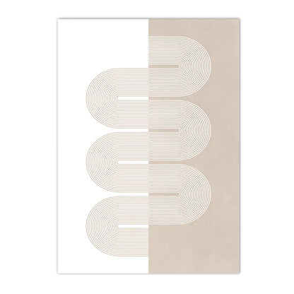 Light Beige Minimalist Abstract Geometric Line Art Wall Art Fine Art Canvas Prints Pictures For Dining Room Bedroom Art For Modern Apartment 2025 00