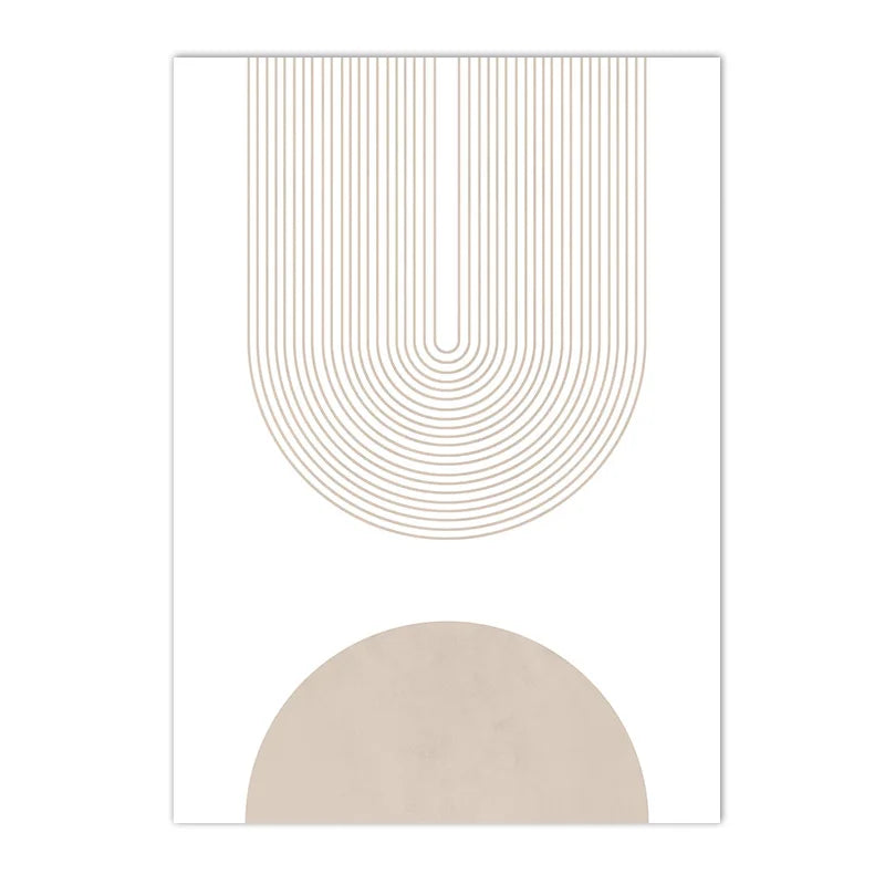 Light Beige Minimalist Abstract Geometric Line Art Wall Art Fine Art Canvas Prints Pictures For Dining Room Bedroom Art For Modern Apartment 2025 00