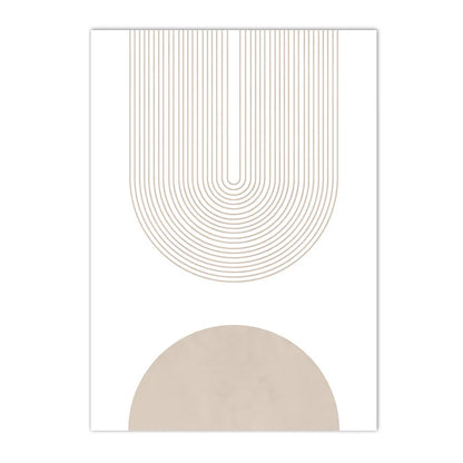 Light Beige Minimalist Abstract Geometric Line Art Wall Art Fine Art Canvas Prints Pictures For Dining Room Bedroom Art For Modern Apartment 2025 00