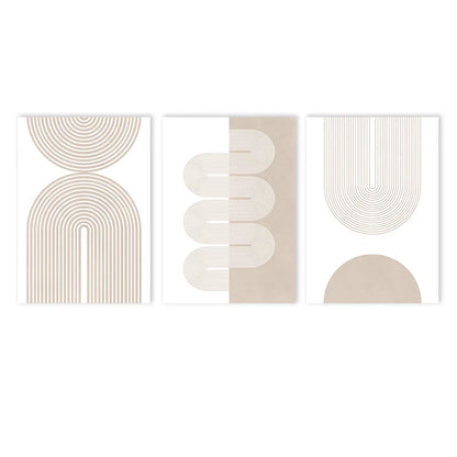 Light Beige Minimalist Abstract Geometric Line Art Wall Art Fine Art Canvas Prints Pictures For Dining Room Bedroom Art For Modern Apartment 2025 00