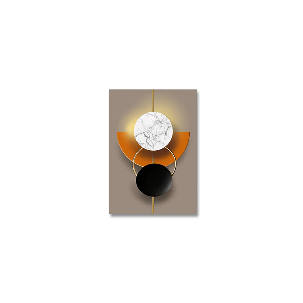 Light Luxury Abstract Celestial Geometry Wall Art Fine Art Canvas Prints Modern Aesthetics Pictures For Living Room Dining Room Home Office Decor
