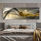Light Luxury Flowing Abstract Ribbon Wall Art Fine Art Canvas Prints Wide Format Picture For Above The Bed Pictures For Above The Sofa