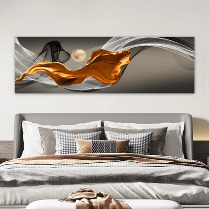 Light Luxury Flowing Abstract Ribbon Wall Art Fine Art Canvas Prints Wide Format Picture For Above The Bed Pictures For Above The Sofa