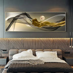 Light Luxury Flowing Abstract Ribbon Wall Art Fine Art Canvas Prints Wide Format Picture For Above The Bed Pictures For Above The Sofa