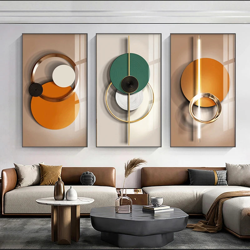 Light Luxury Modern Aesthetics Sun & Moon Wall Art Fine Art Canvas Prints Pictures For Living Room Dining Room Home Office Interior Decor 2024